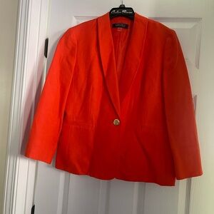 Kasper Women's Vibrant Orange Single-Button Blazer